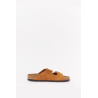 BIRKENSTOCK MINK ARIZONA REGULAR SOFT FOOTBED SUEDE LEATHER SANDALS